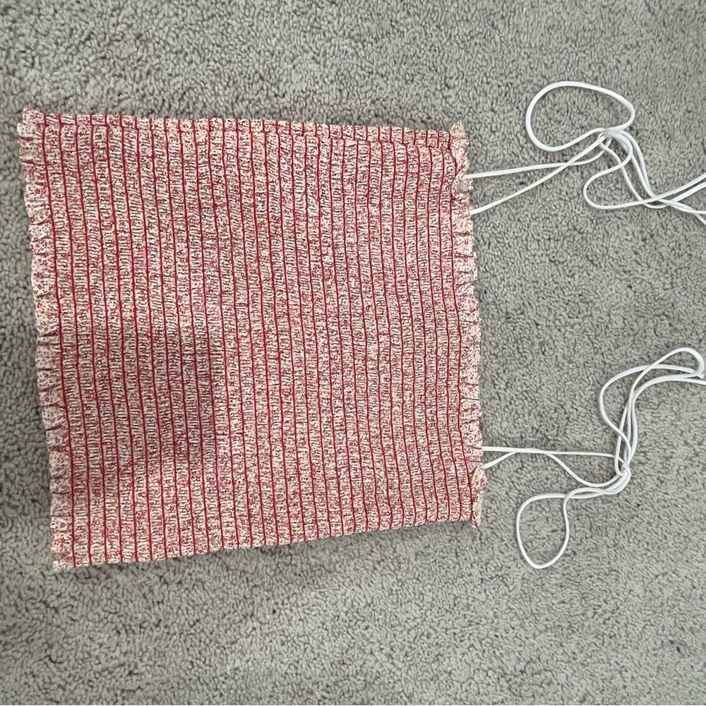 La Ligne Red and White Striped Top